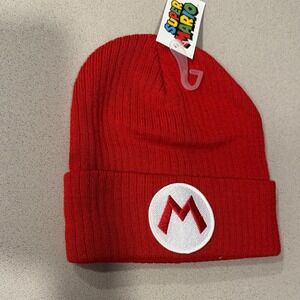 Super‎ Mario Red Beanie Hat With M Logo Kids